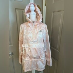 The North Face Fanorak Windwall pink tie dye pullover 1/4 zip windbreaker Size S